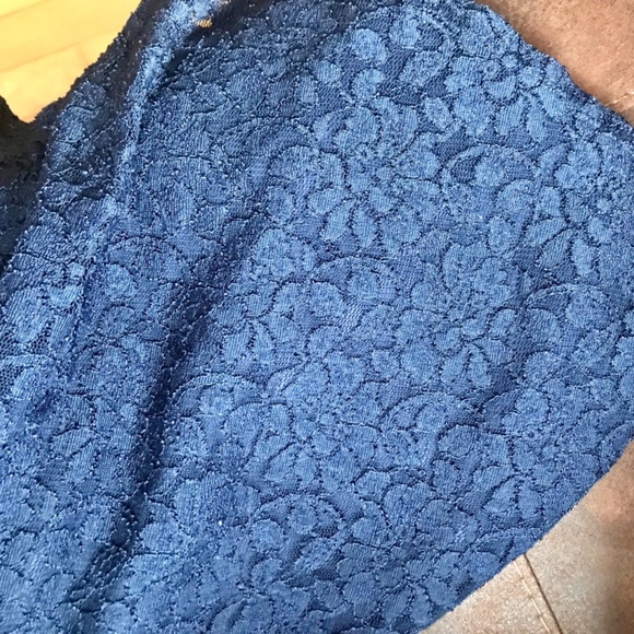 Navy Lace Sleeveless Dress - Picture 3 of 6